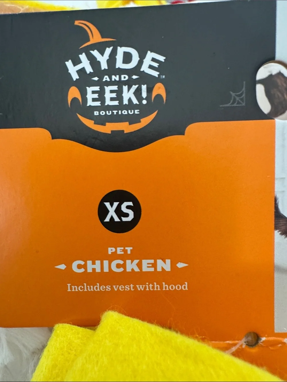 Hyde and Eek Chicken Costume for Dogs & Cats - White & Yellow Pet Outfit